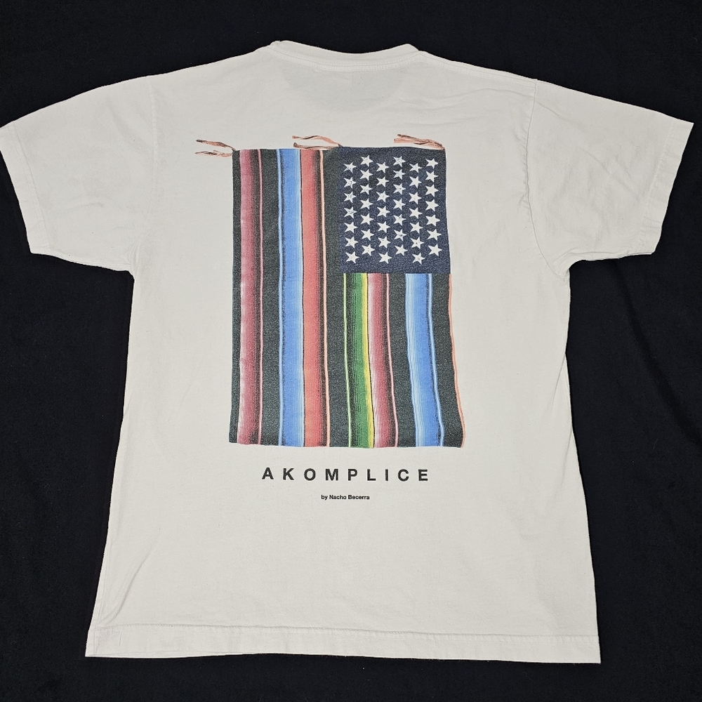 Akomplice x Nacho Becerra American Flag Serape T-shirt Men's Medium White